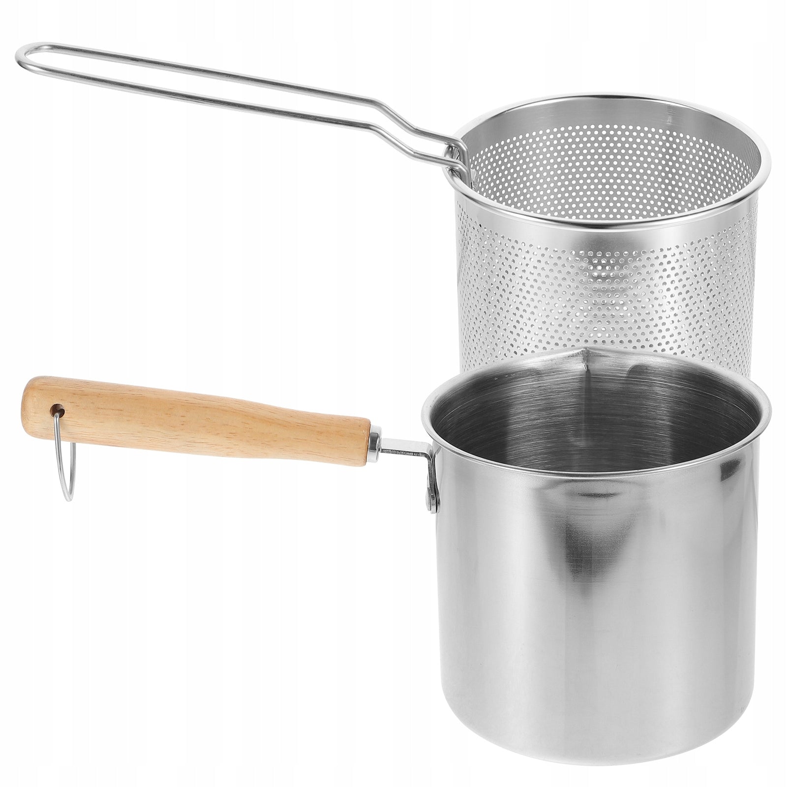 1SET STAINLESS STEEL FRY BASKET WITH ERGONOMIC HANDLE Model 1777004767439