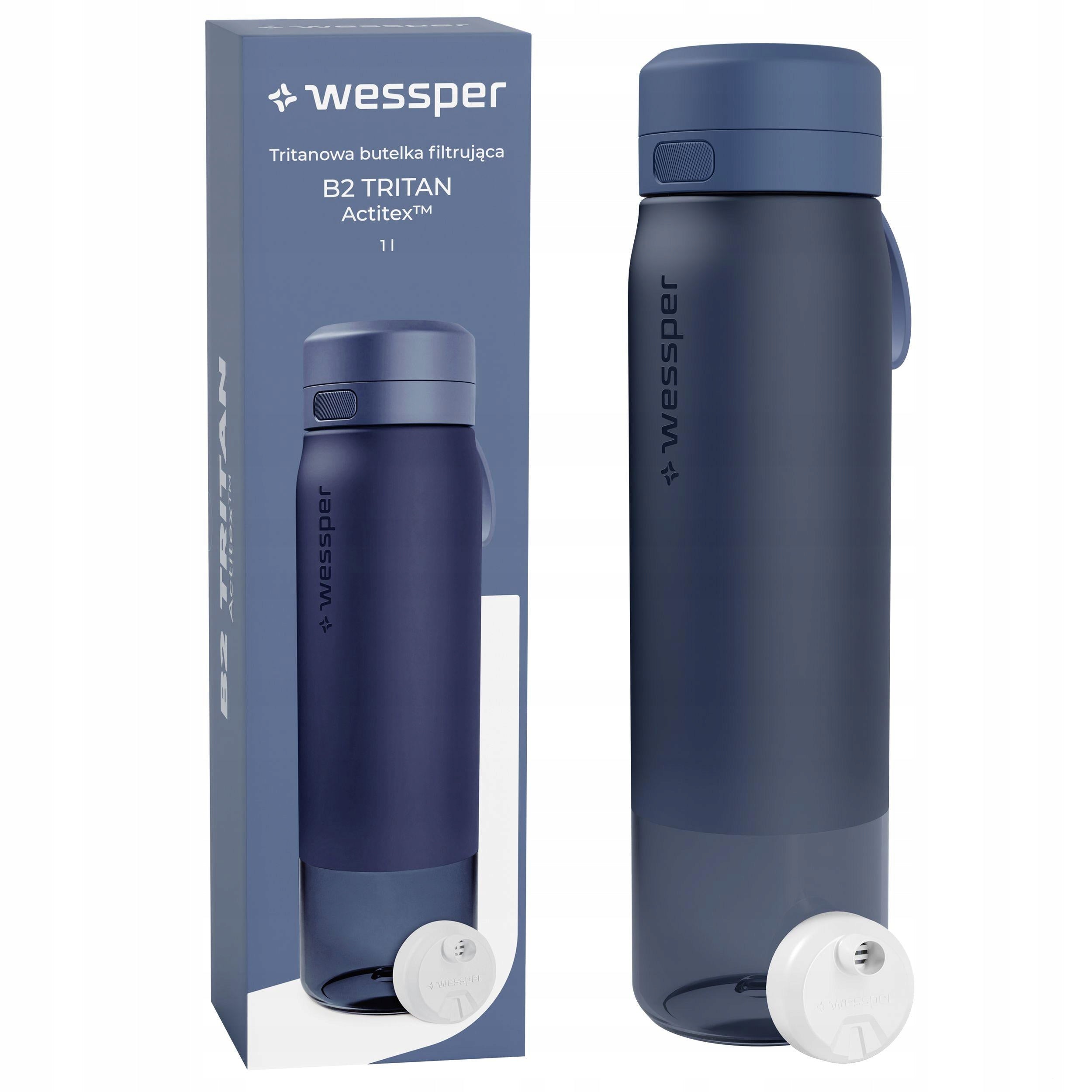 1l water bottle filter bottle Wessper B2 Actitex with tritan filter