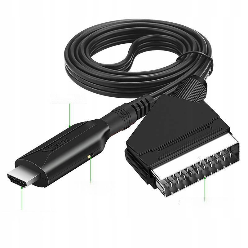 1m Euro SCART to HDMI Adapter Cable, AV to HD 1080p Converter Manufacturer code 4896022069356