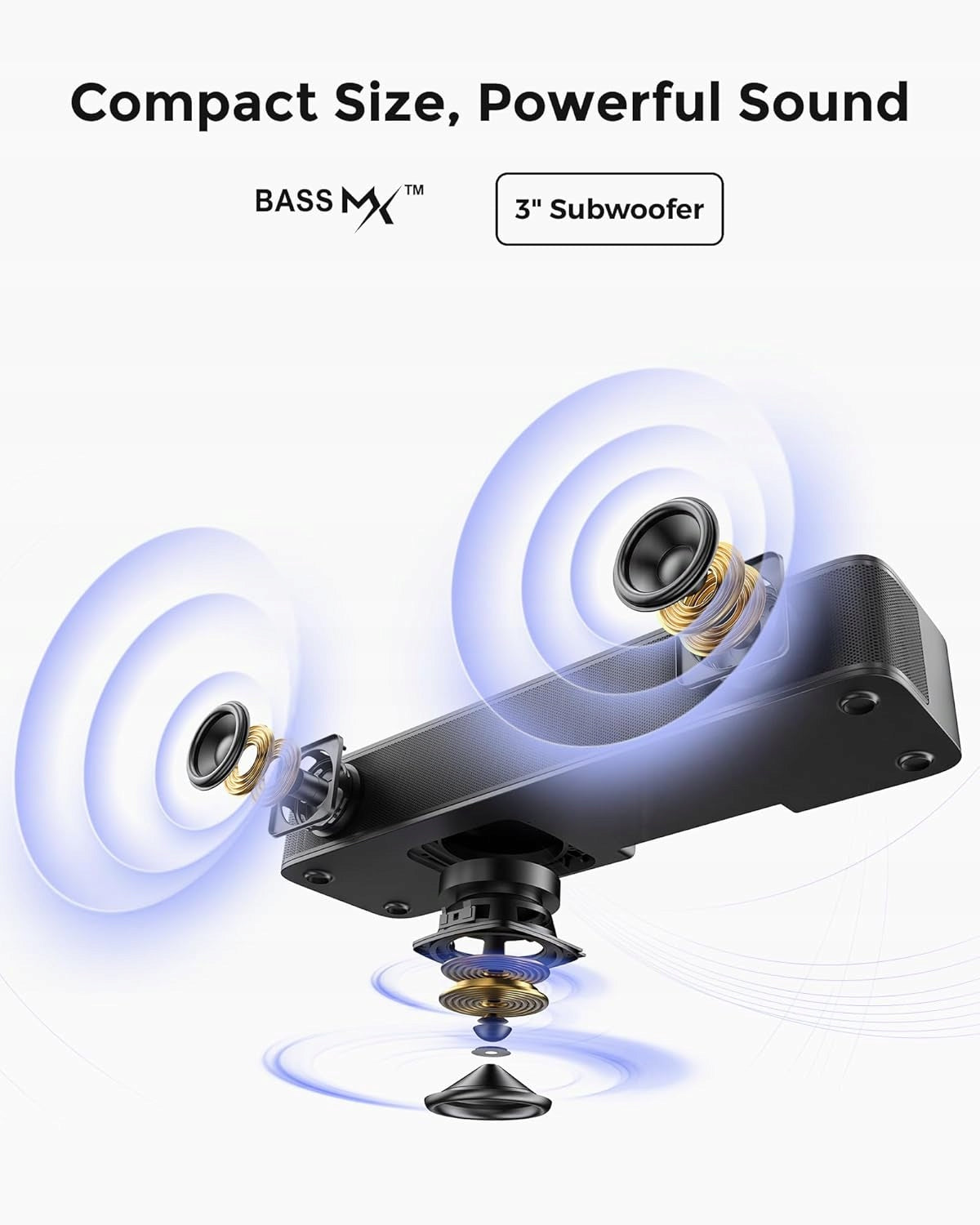 2.1 132W SOUNDBAR WITH BUILT-IN BLUETOOTH SUBWOOFER Manufacturer code 5906212929984