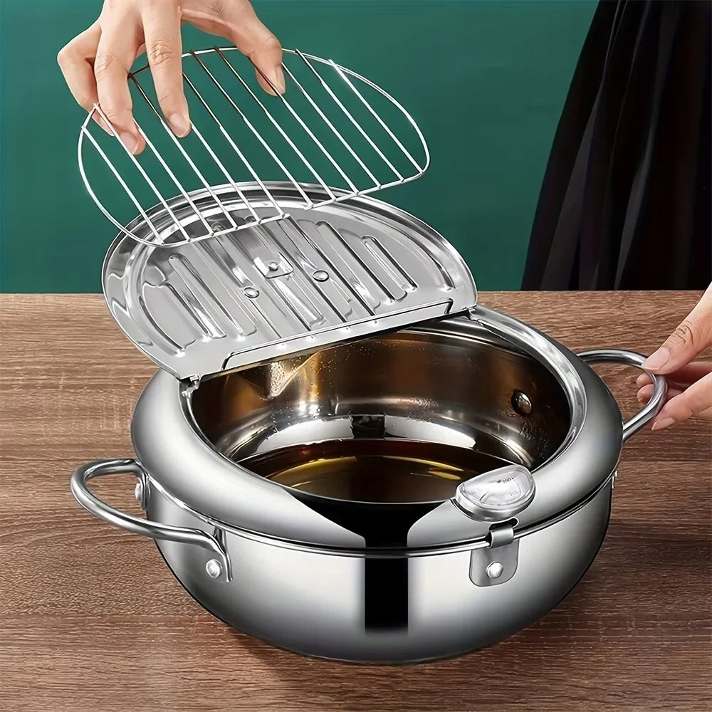 2,2L Stainless Steel One Piece Tempura Fryer Brand no brand