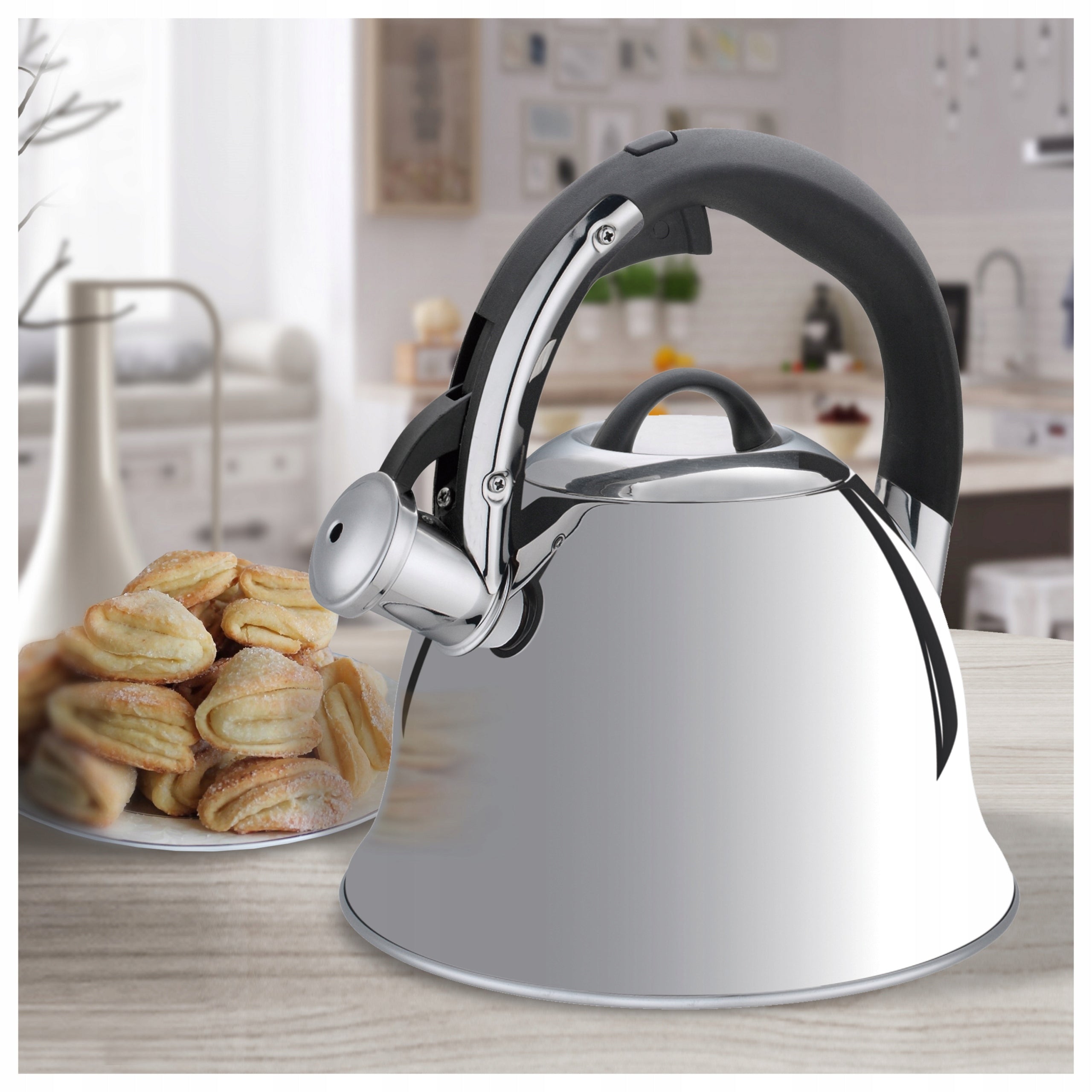 2.2L stainless steel kettle for gas induction, satin Packaging status original