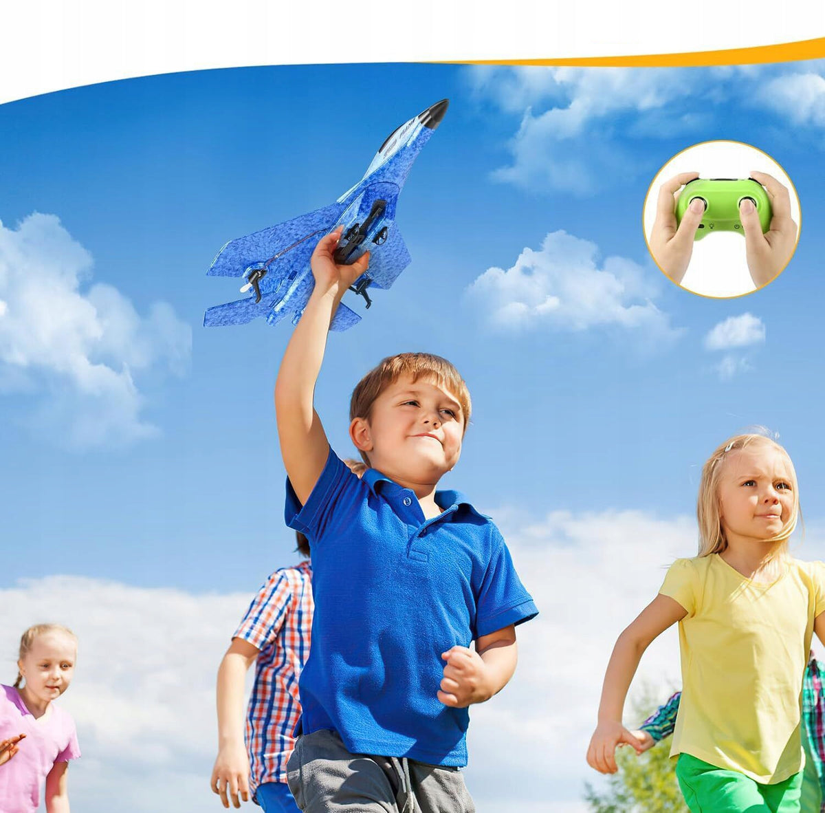 2,4GHZ REMOTE CONTROLLED AIRCRAFT, 2 BATTERIES AND LED LIGHTING, WATERPROOF Manufacturer code Samolot zdalnie sterowany