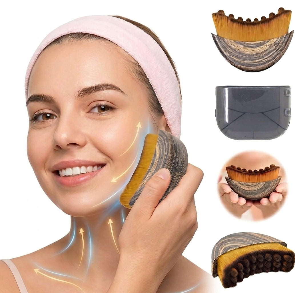 2× Brush brush for face and neck lymphatic drainage massage Manufacturer code Drenażu limfatycznego masażer