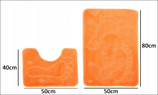 2-ELEMENT BATHROOM MATS ANTI-SLIP THICK 24H Brand Dywany Chemex