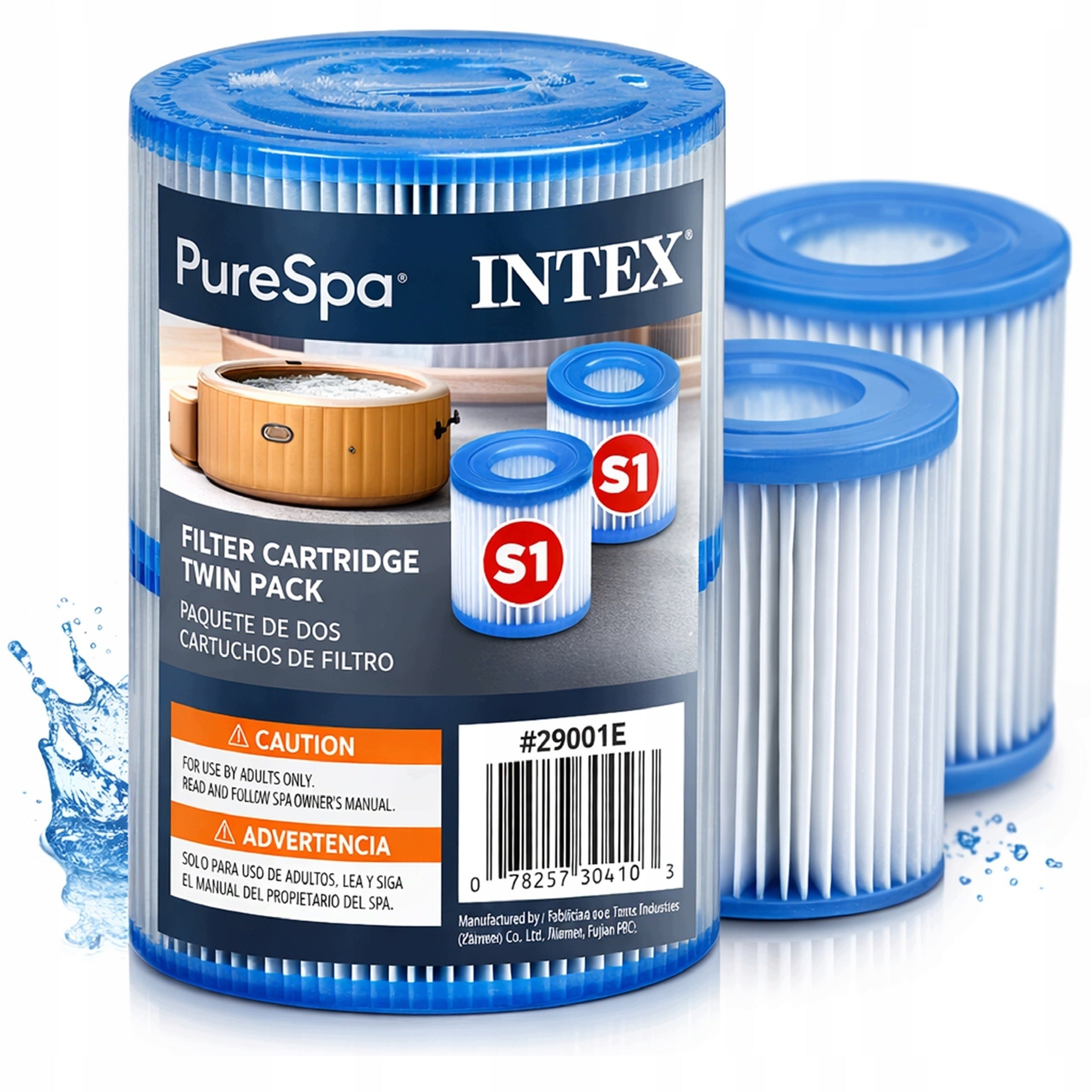 2 Filters S1 for Jacuzzi Swimming Pool SPA Filter Cartridge Pump INTEX 29001
