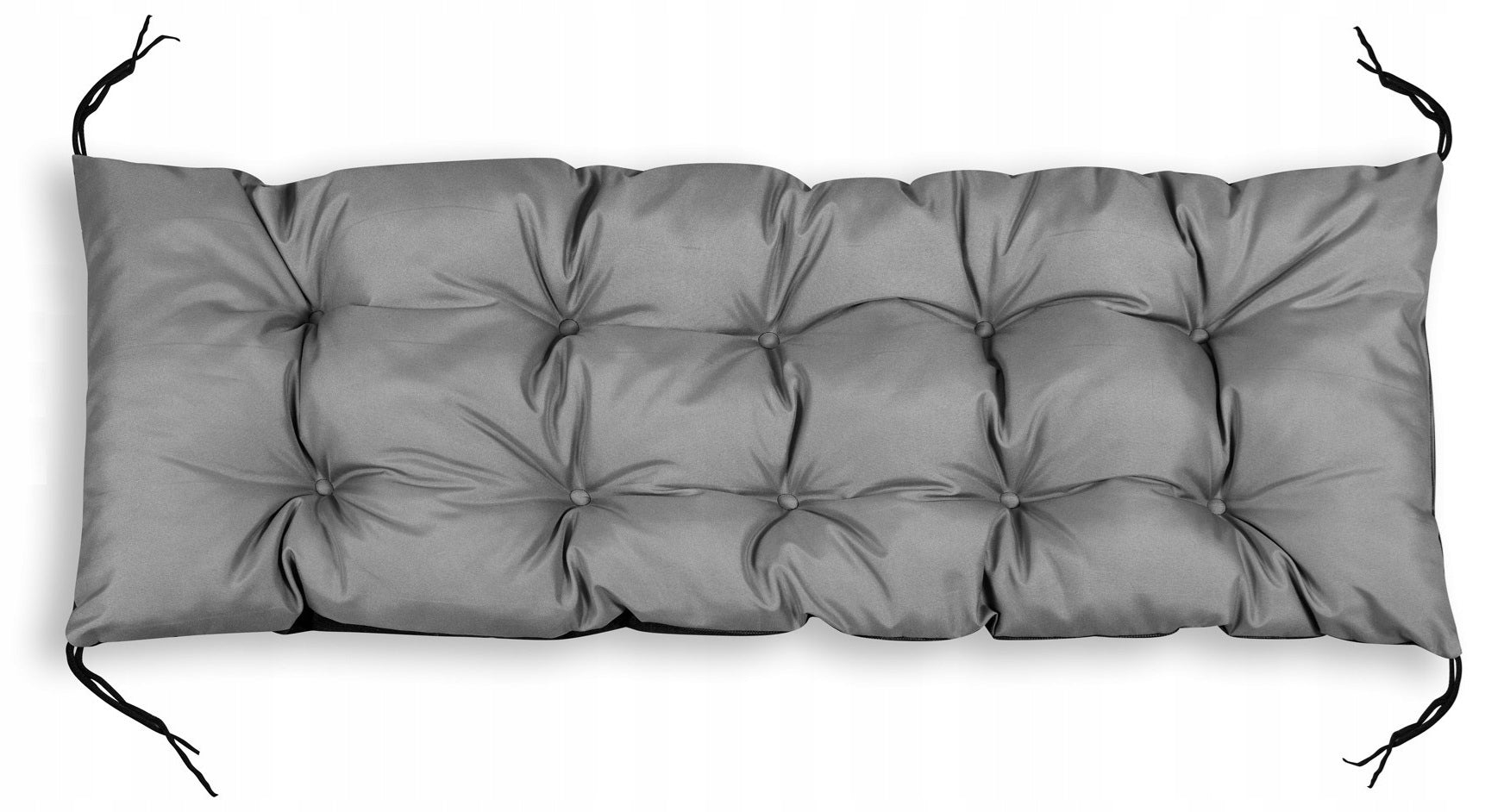 2 Garden Cushions 120x80x40 cm for Bench Pallet Swing Waterproof Grey Pillow length 120 cm