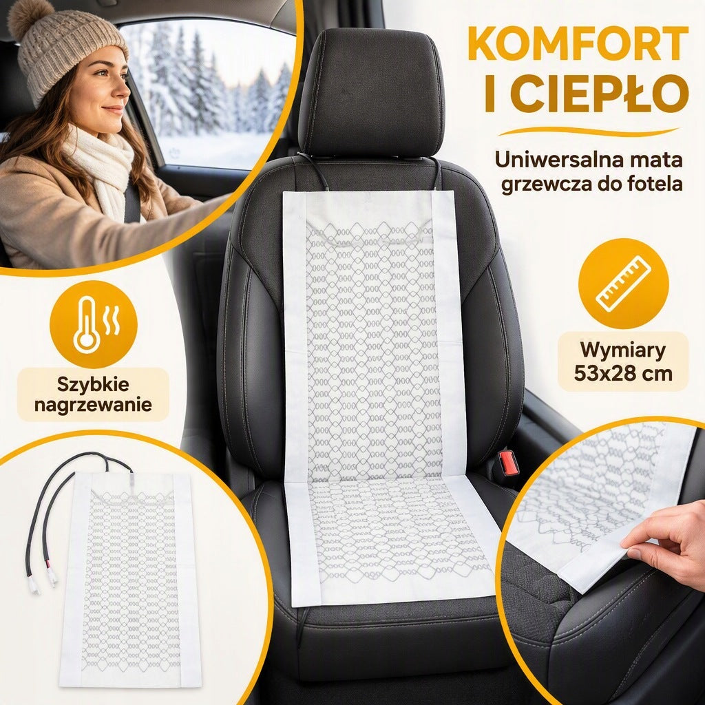 2 Heated Car Seats, Car Heating Packaging status original