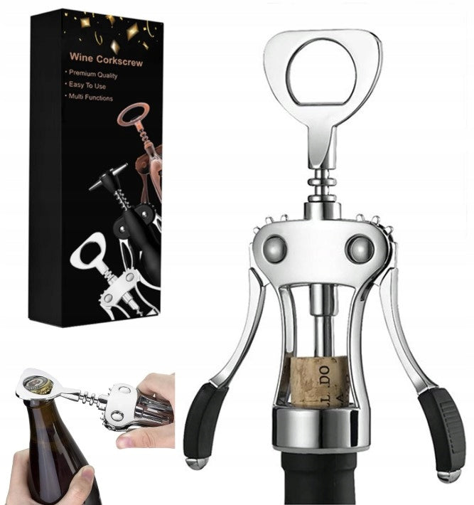 2-IN-1 BOTTLE OPENER HEAVY-DUTY ALLOY BOTTLE STOPPER REMOVER TOOL