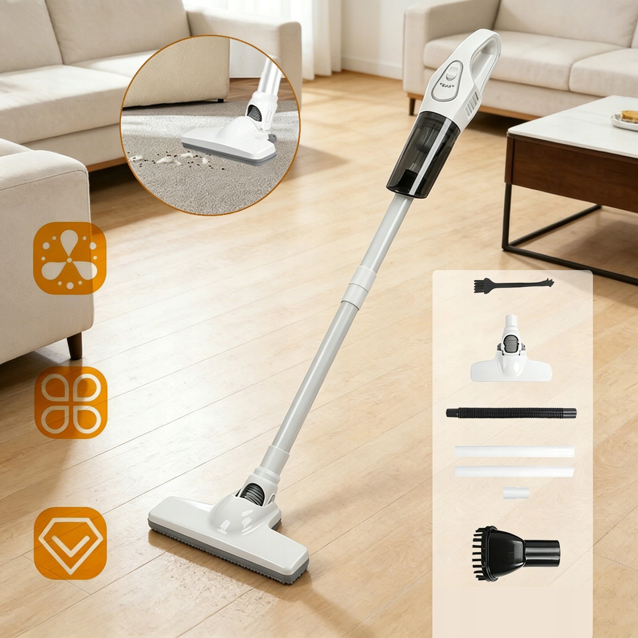 2-IN-1 CORDLESS VACUUM CLEANER,BATTERY CORDLESS HANDHELD VACUUM CLEANER Packaging status original