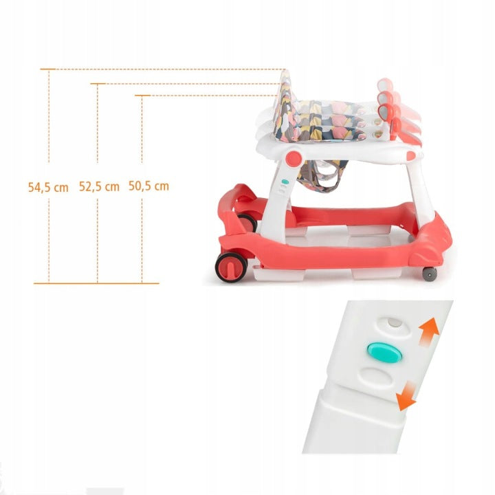 2-IN-1 FOLDING WALKER WITH HEIGHT ADJUSTMENT Brand Costway