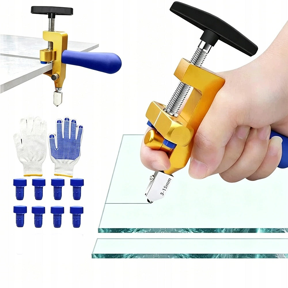 2 IN 1 TILE AND GLASS CUTTER HANDHELD CUTTING KNIFE FOR GLAZE AND CERAMICS Packaging status original