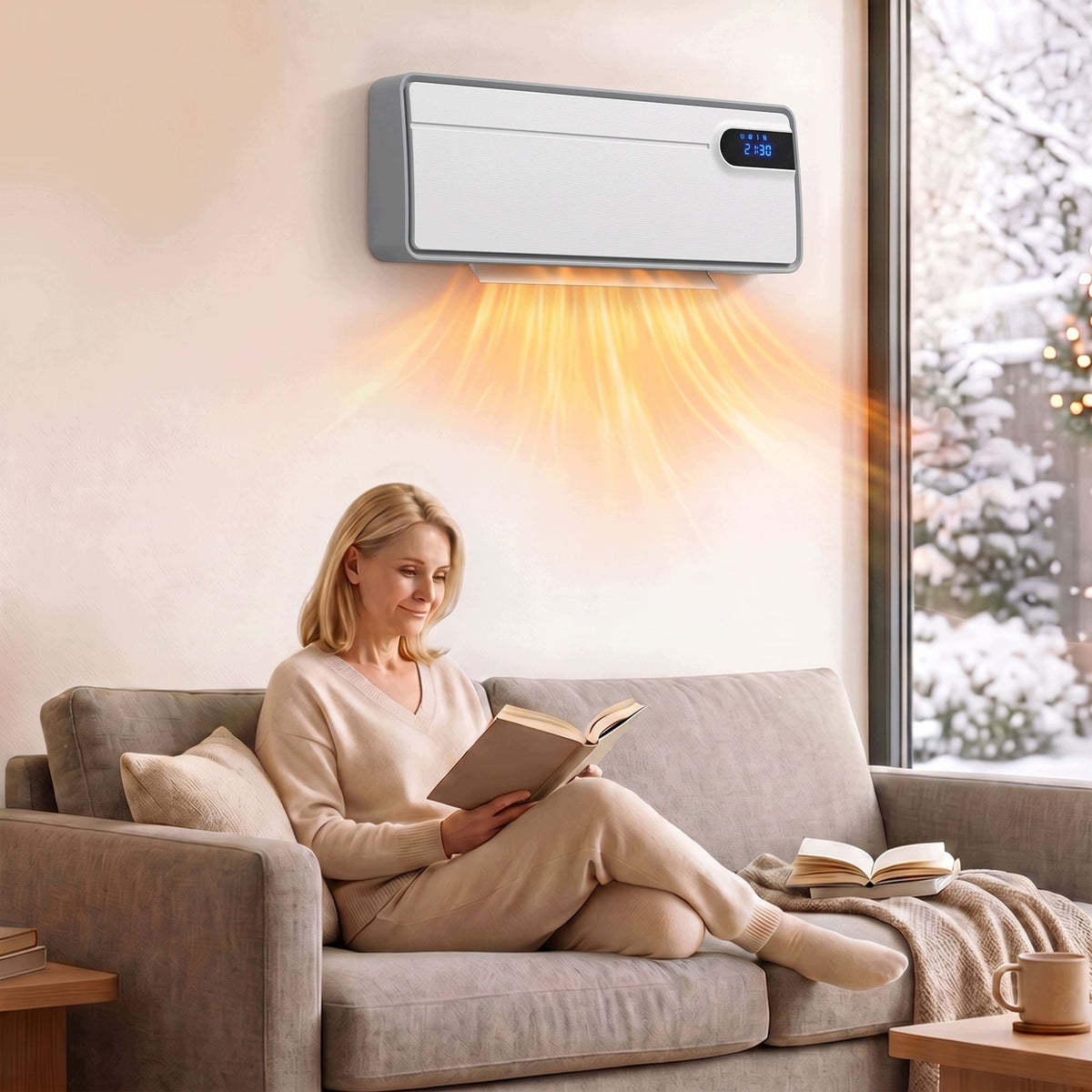 2 KW Smart Electric Heater, Ceramic Wall Fan Packaging status original