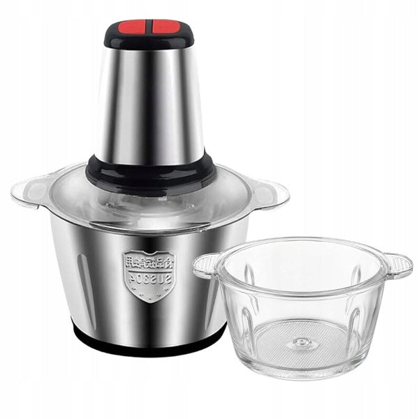 2 L ELECTRIC BLENDER FOR MEAT AND VEGETABLES WITH ADDITIONAL GLASS BOWL