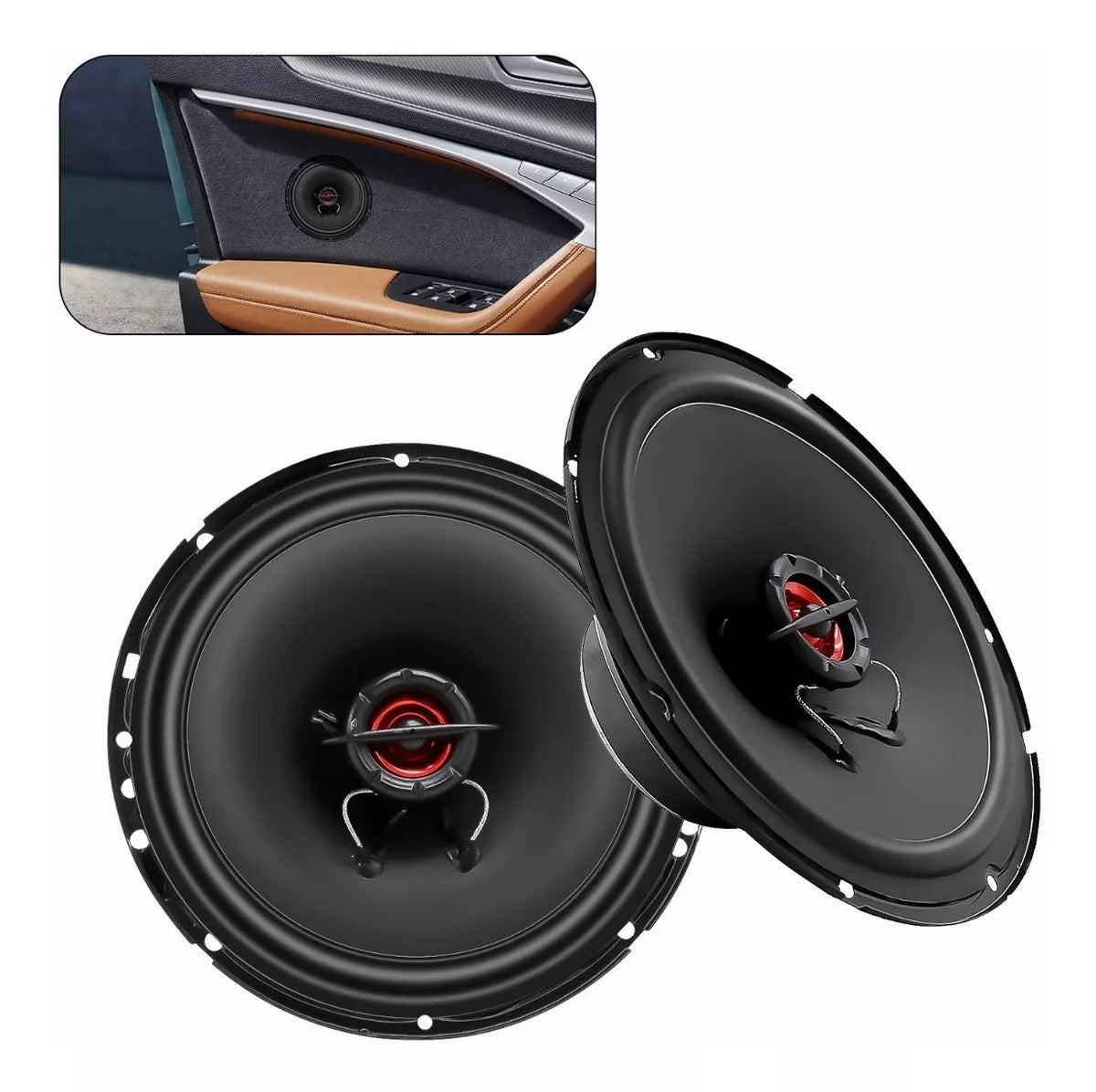 2 MOCNE GŁOŚNIKI SAMOCHODOWE 6.5" 120W 65mm 12V Ogólny