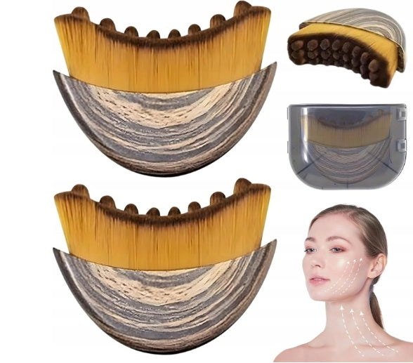 2× NECK FACE MASSAGE BRUSH massage lymphatic drainage dry massager