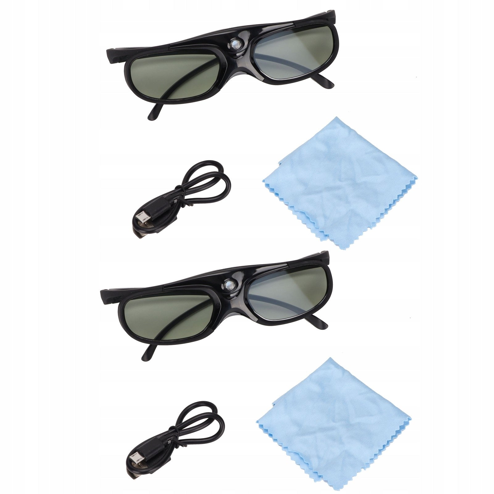 2 PCS 3D DLP USB GLASSES RECHARGEABLE ACTIVE GLASSES 144HZ Model 2610210343111