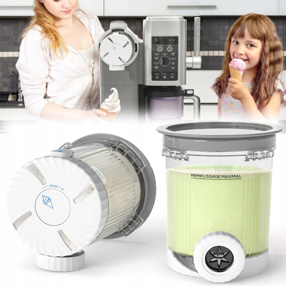 2 PCS NINJA SWIRL CREAMI REPLACEMENT CONTAINERS, ICE CREAM MACHINE CUP