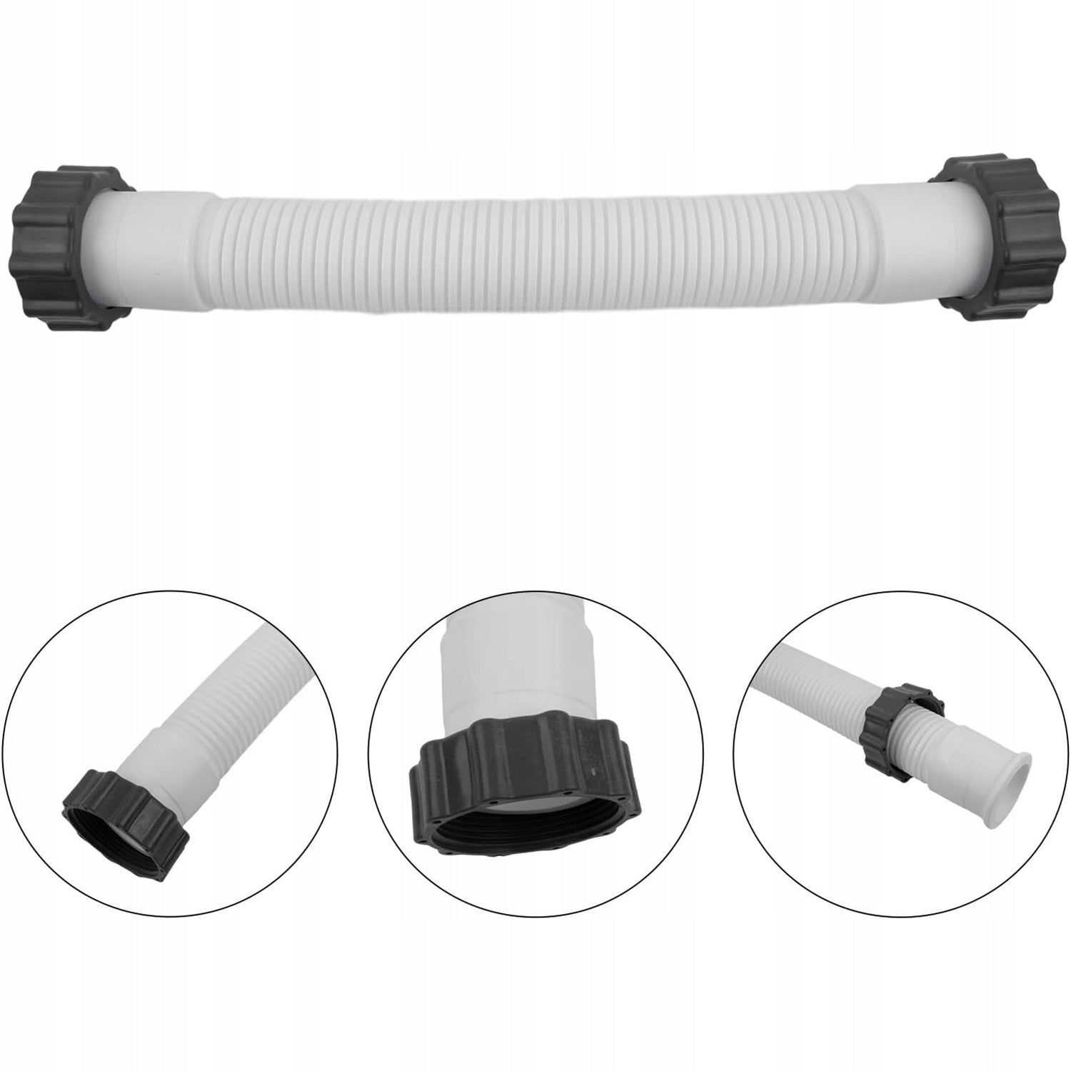 2 PCS POOL FILTER HOSE, FLEXIBLE POOL PIPE PUMP, PIPE Diameter 38 mm