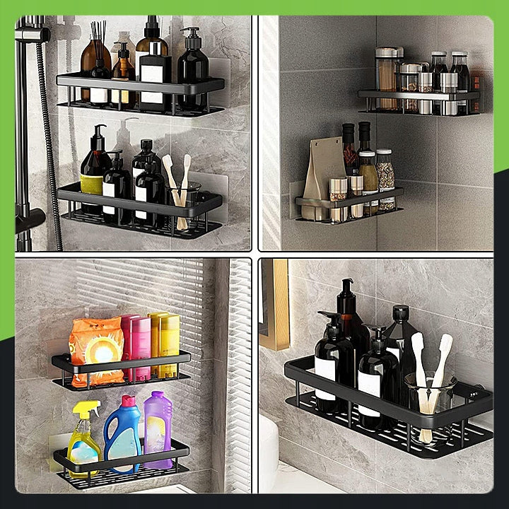 2 PCS SELF ADHESIVE SHELF BATHROOM SHOWER WALL LOFT Manufacturer code Loft czarna