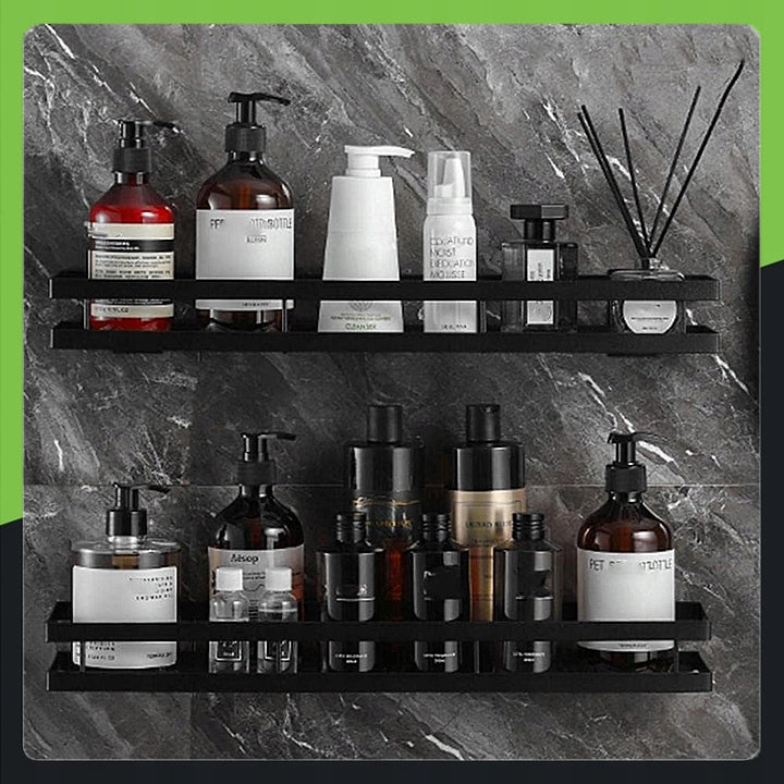 2 PCS SELF ADHESIVE SHELF BATHROOM SHOWER WALL LOFT Packaging status original