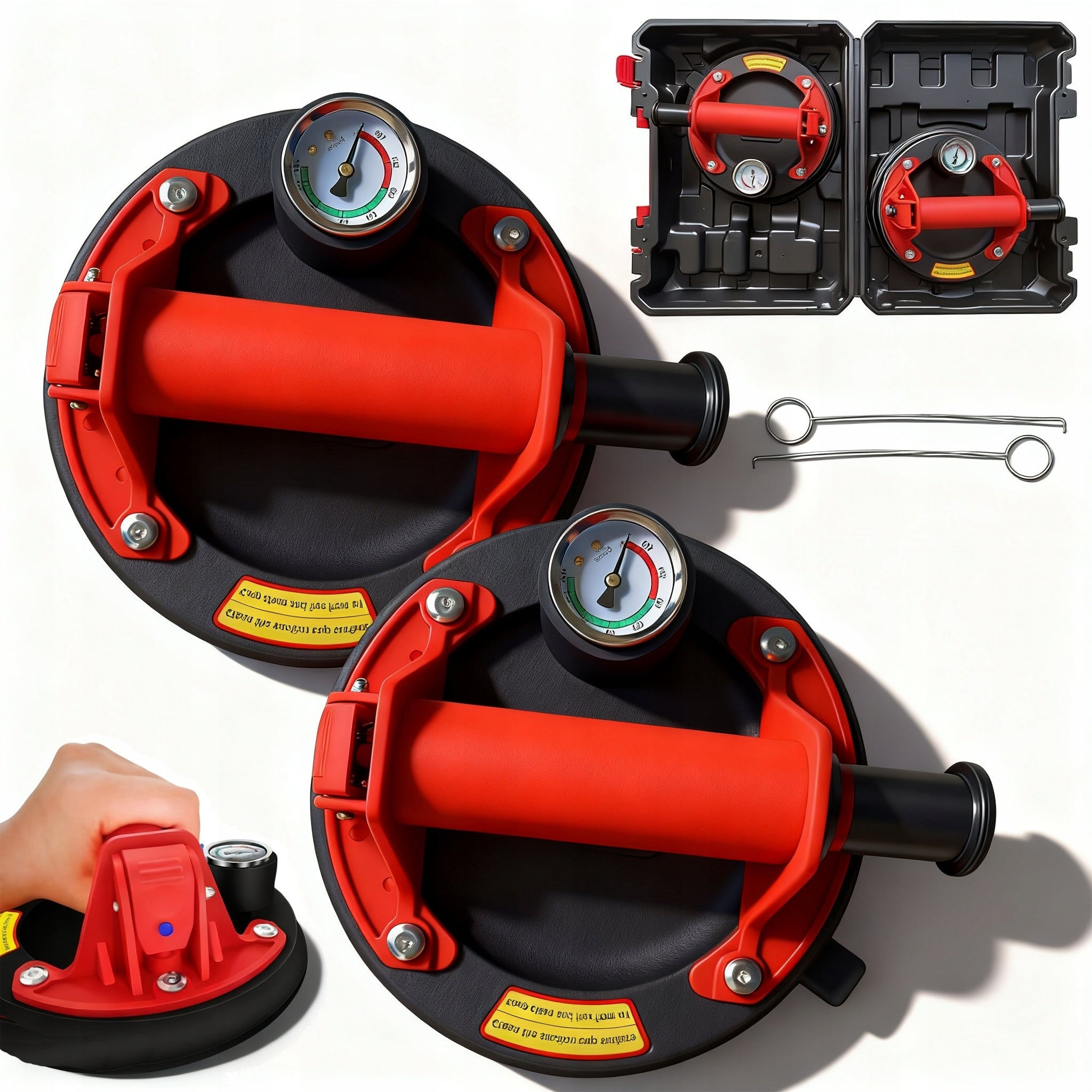 2 PCS TILE SUCTION CUP 8 INCHES LOAD CAPACITY 200KG TRIPLE SEAL