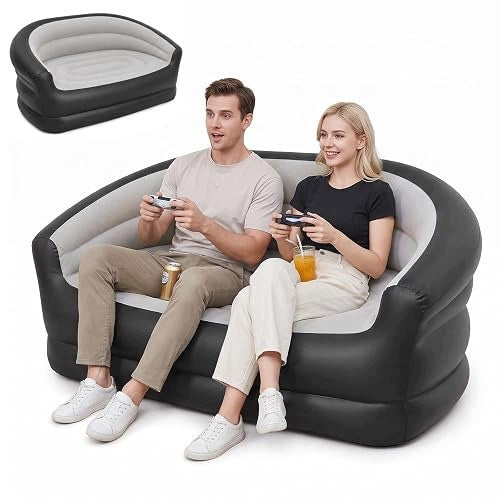 2 SEATER INFLATABLE SOFA 140X84 CM WATERPROOF PUMP FOR HOME Brand no brand