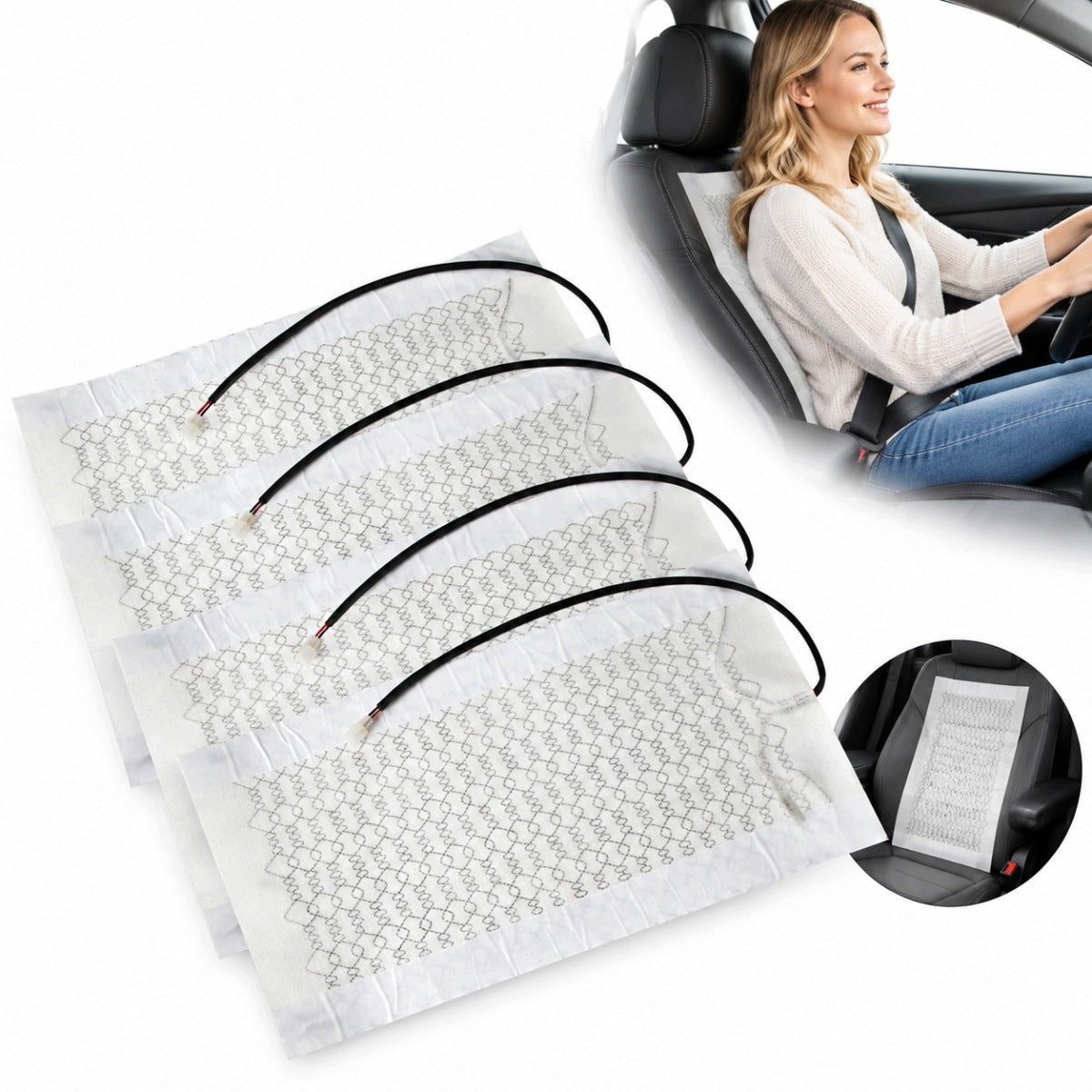 2 SETS OF HEATING MATS HEATING CHAIR 12V FOR SEAT