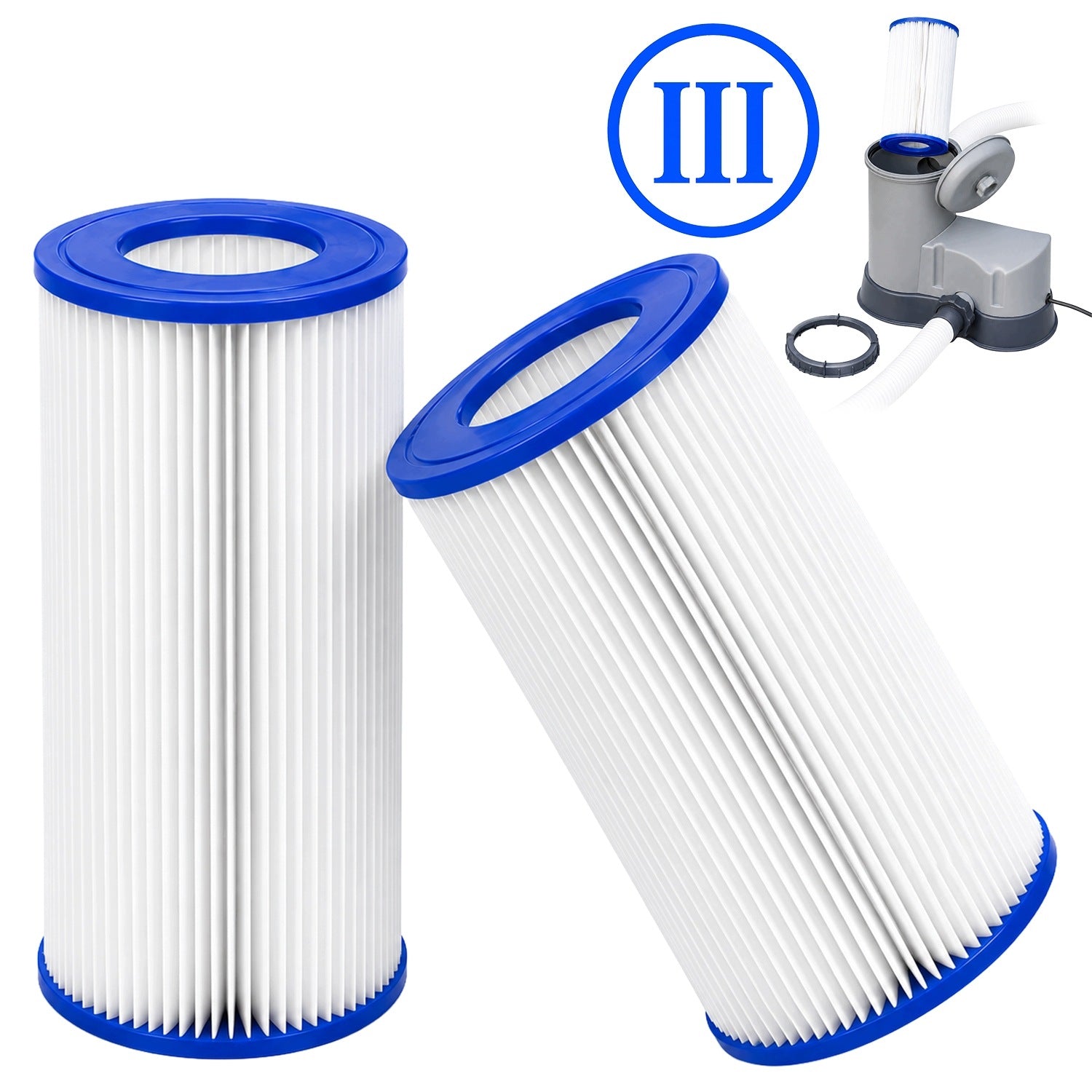 2 X Filter pump cartridge 58389 original strong replaceable Bestway