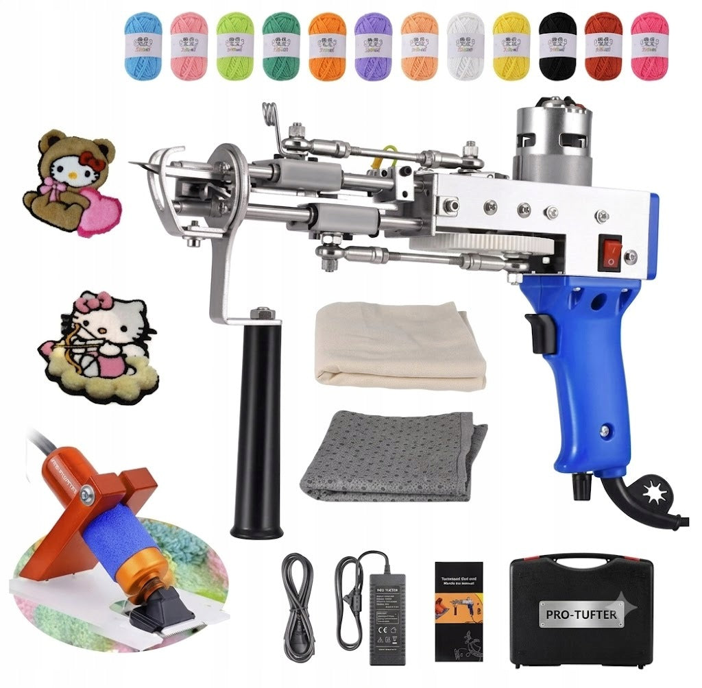 2-in-1 Electric Tufting Gun with Fabric, Carpet Trimmer