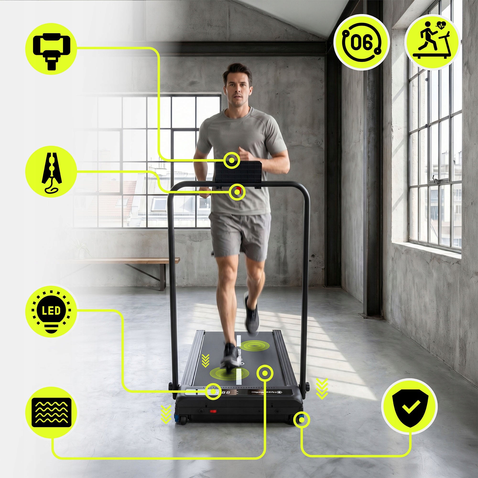 2-in-1 Folding Home Treadmill - HyperMotion Walkpad Manufacturer code HYP132 WALKPAD