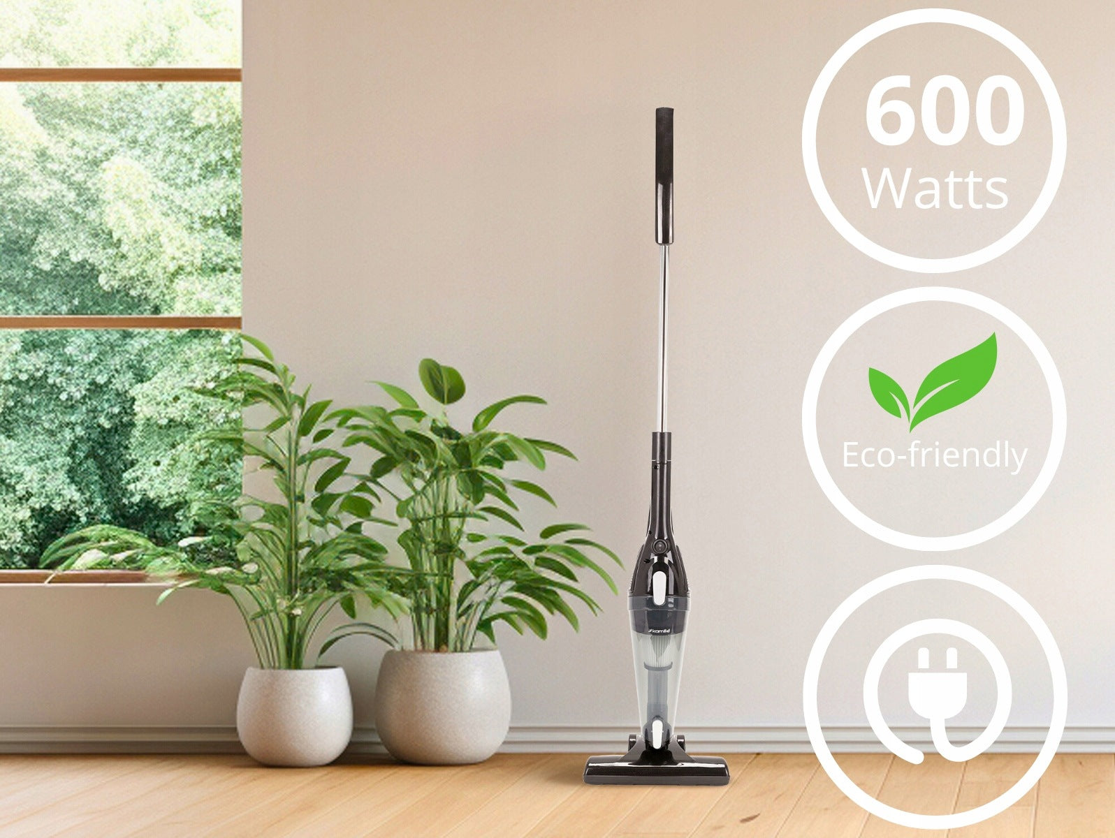 2-in-1 HANDHELD VACUUM CLEANER VERTICAL LIGHTWEIGHT POWERFUL ACCESSORIES HEPA filter KAMILLE Manufacturer code KM6906