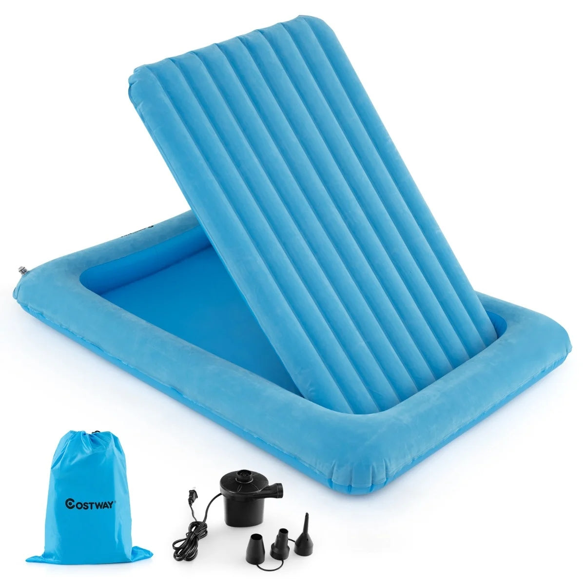 2-in-1 Kids Air Bed with Mattress and Pump, Travel Bed