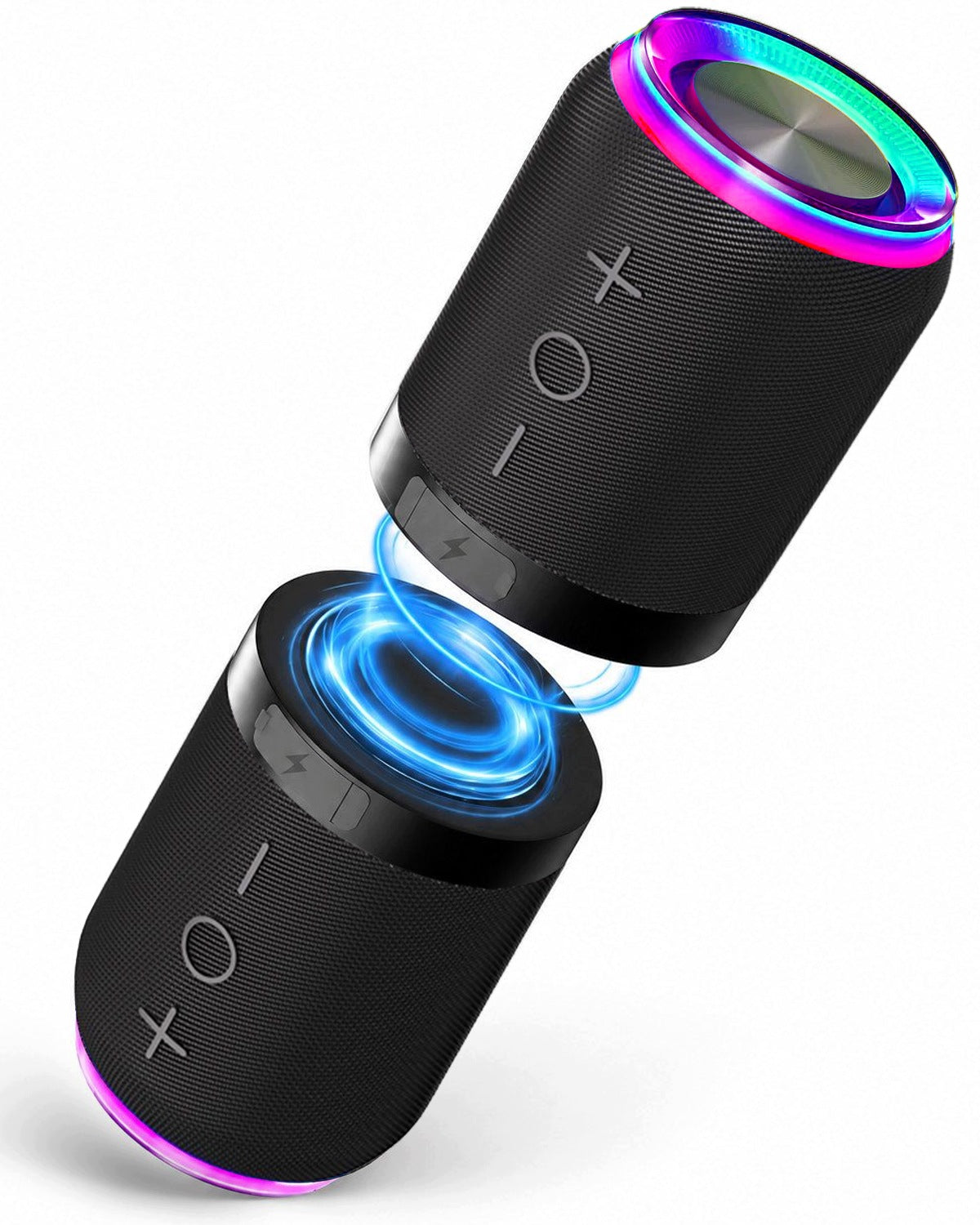 2-in-1 Magnetic Bluetooth Speaker with Light Effects and Stereo 360° Surrou