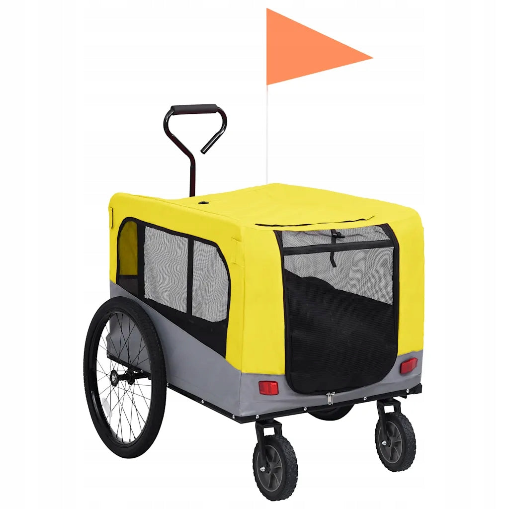 2-in-1 Pet Bike Trailer with Jogging Cart Function