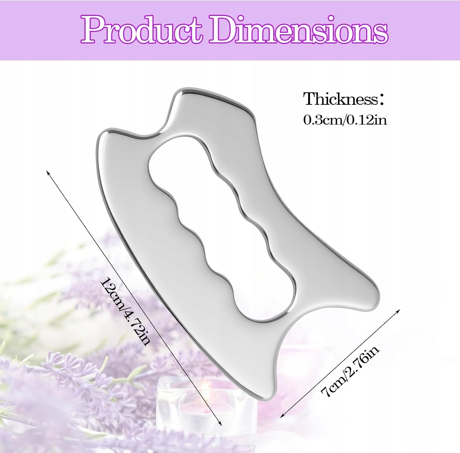 2-in-1 Stainless Steel Gua Sha Set for Face and Body Massage Medical device no