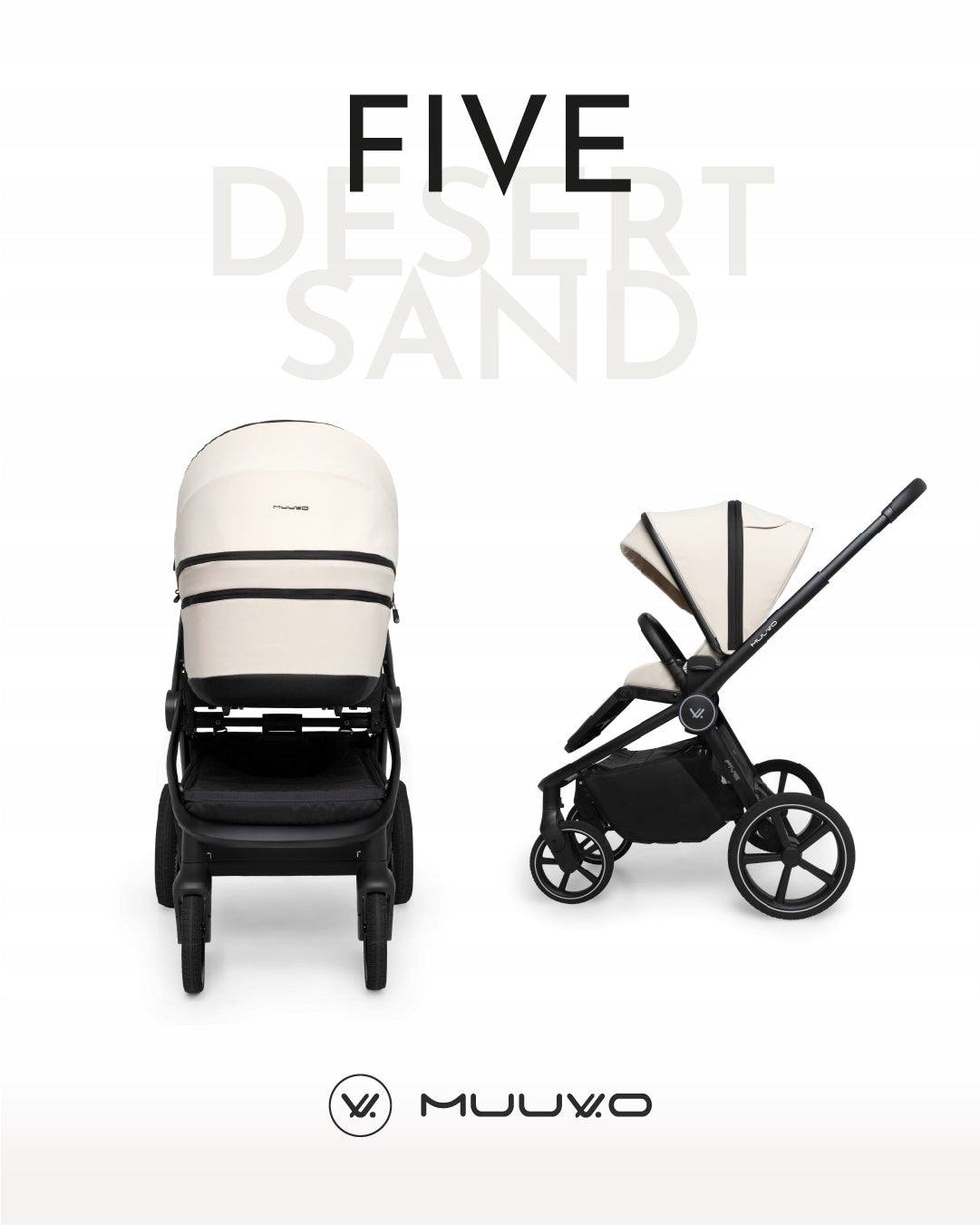 2-in-1 Stroller Muuvo FIVE Desert Sand Pram/Pushchair - EX-DISPLAY Packaging status original