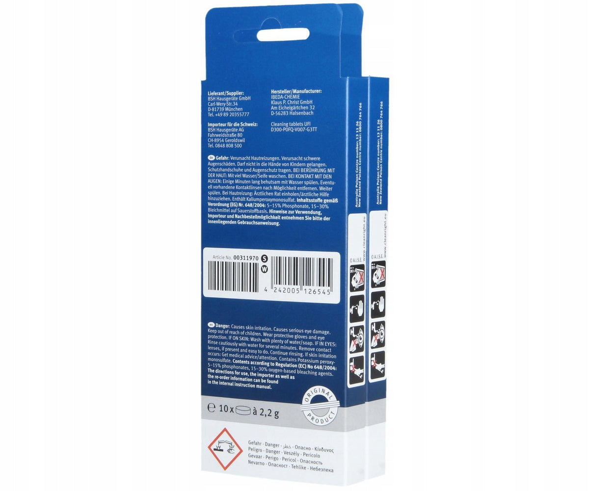 2 op. cleaning tablets TZ60001 of Siemens machine Manufacturer code KL641U2R99