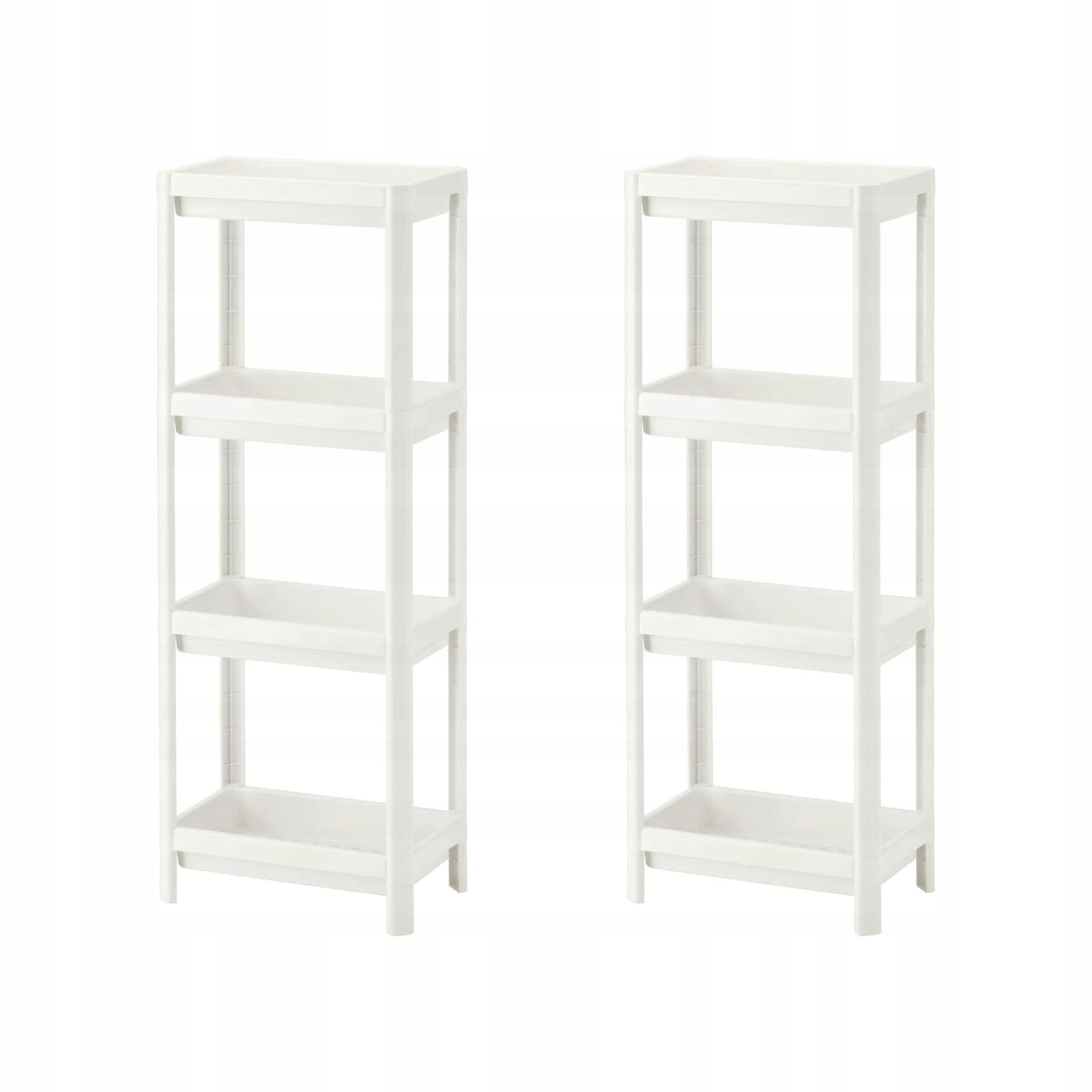 2 pcs VESKEN Bookcase - white 37x23x101 cm
