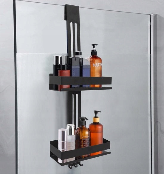 2-tier shower shelf hanging style, without drilling