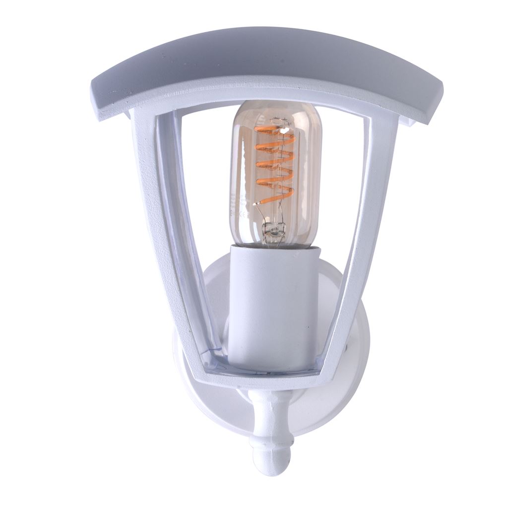 2 x FOX WHITE 1xE27 Garden Wall Lamp Manufacturer code EKO3490
