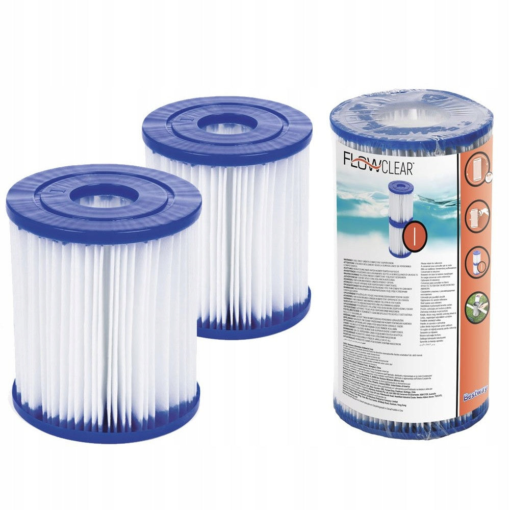 2 x Filter Filters for Pool Pump Filter Cartridge BESTWAY type I 58093 Manufacturer code 003068483648013