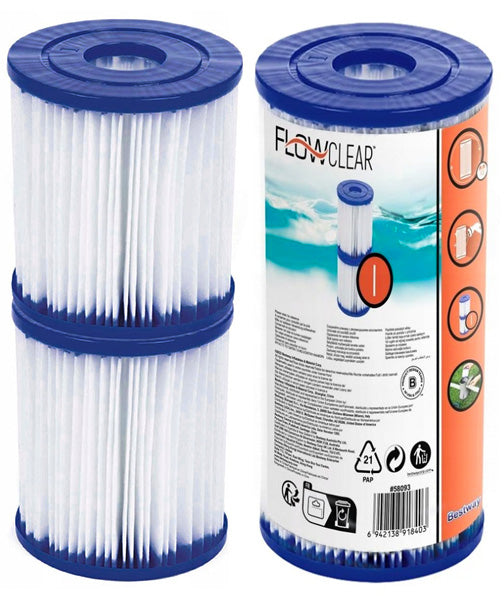 2 x Filter Filters for Pool Pump Filter Cartridge BESTWAY type I 58093