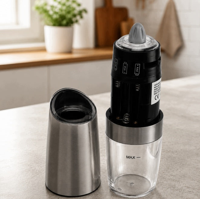 2 x PEPPER AND SALT GRINDER GRAVITY ELECTRIC STRONG Packaging status original