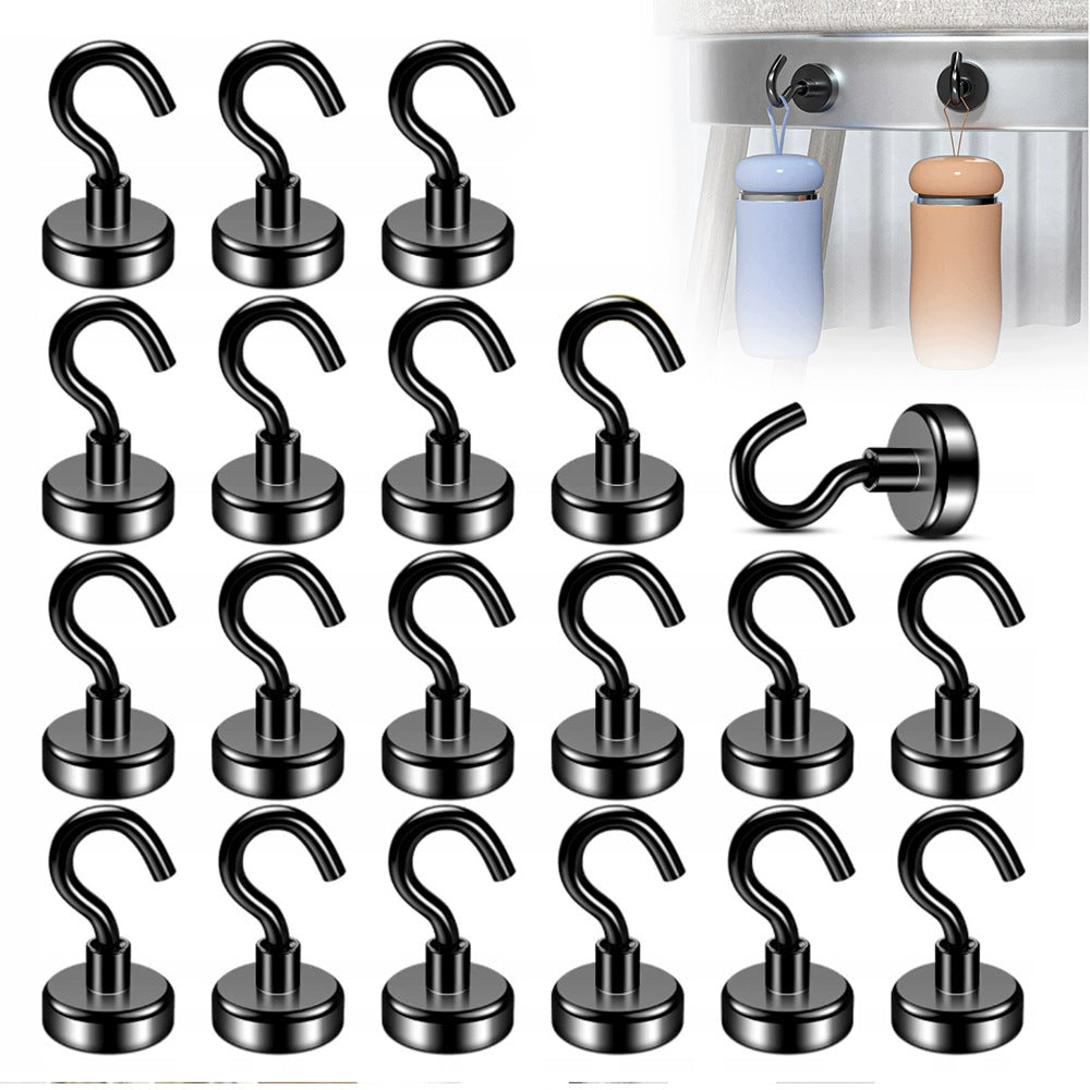 20 ROUND METAL HOOKS WITH 16 MM DIAMETER MAGNETIC HOOKS Number of pieces on offer 20 szt.