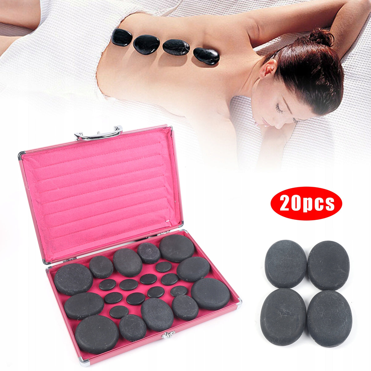 20 piece hot stone massage set Brand no brand
