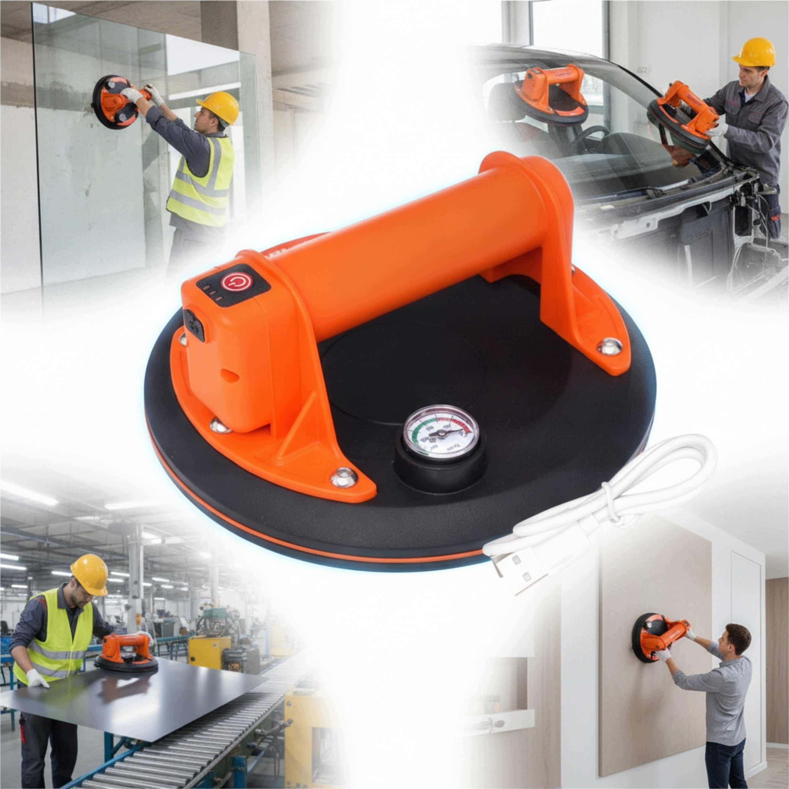 200 MM CORDLESS VACUUM SUCTION CUP FOR GLASS AND BOARDS 190 KG