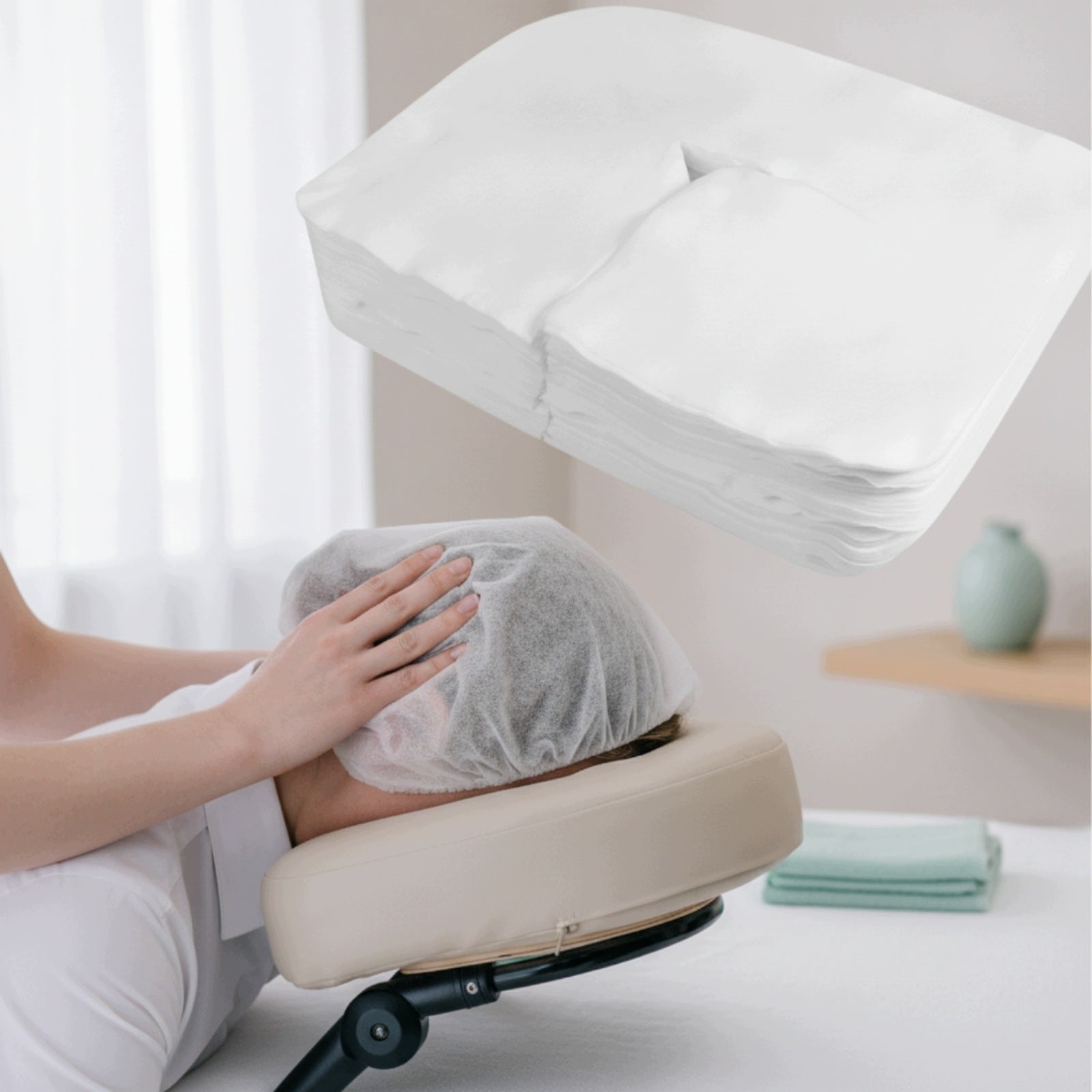 200 Pieces Face Cradle Cover Disposable for Spa, Salon, Esthetician Brand no brand