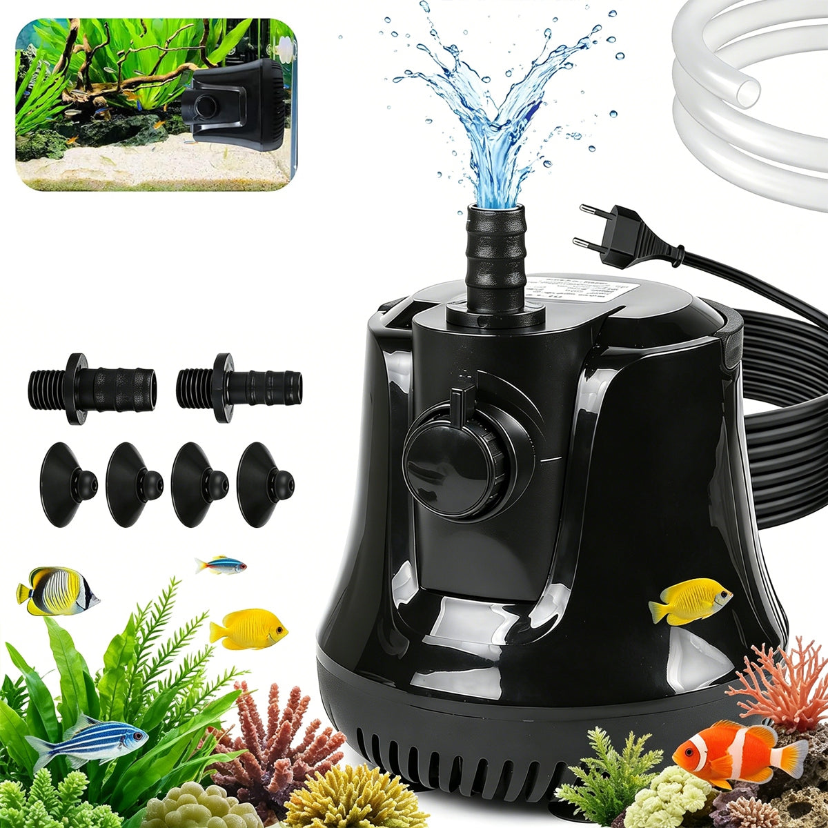 2000L/H SET PUMP WATER PUMP CIRCULATING IMMERSION POND 25W