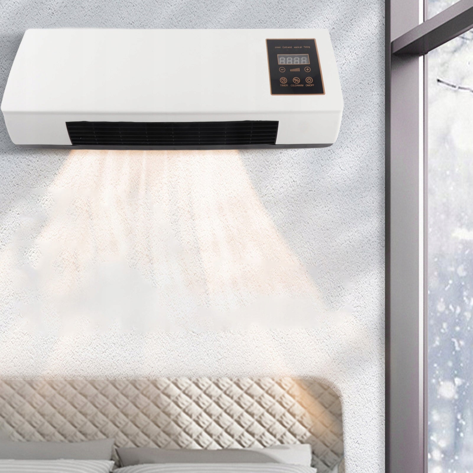 2000W WALL AIR CONDITIONER FOR COOLING HEATING 2 IN 1 Packaging status original